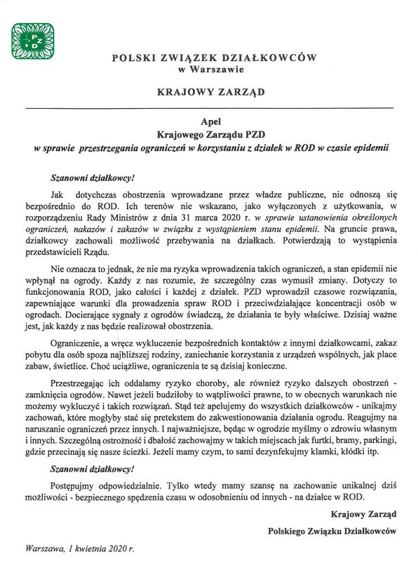w sprawie przestrzegania ograniczeń